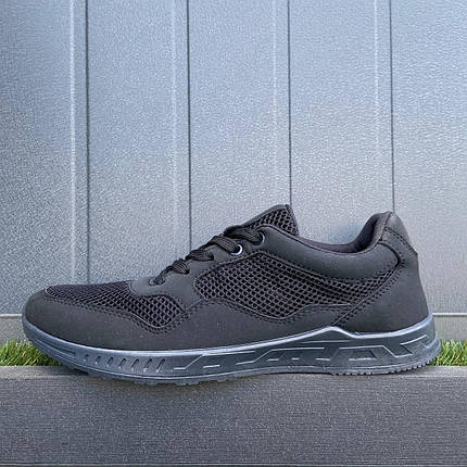 Чорні чоловічі кросівки в сітку, фото 1