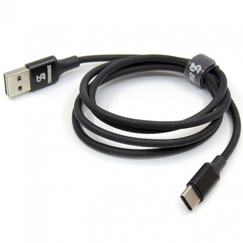 Кабель Zarmans UH-3400 USB - Type-C 3.0A/1m (Black)