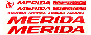 Наклейка Merida на раму велосипеда, червоний (NAK053)
