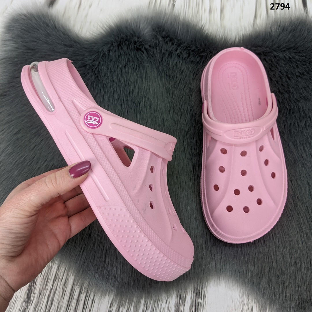 Сабо крокси жіночі рожеві на балоні Даго Стиль 2794