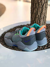 Чоловічі кросівки Nike Paul George 5 Wolf Grey Green Orange Black CW3143-930, фото 5