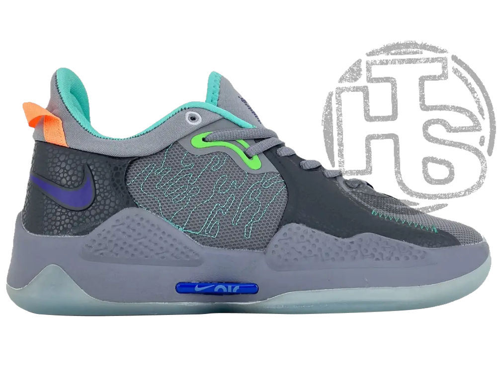 Чоловічі кросівки Nike Paul George 5 Wolf Grey Green Orange Black CW3143-930