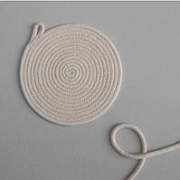 Шнур плетений 5 мм із осердям, Натуральний