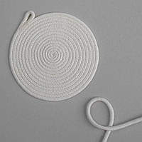 Шнур плетений 5 мм із осердям, Айворі