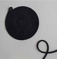 Шнур плетёный 5 мм с сердечником Чёрный