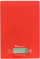 Электронные кухонные весы Domotec MS-912 5 кг Red (3_00640)