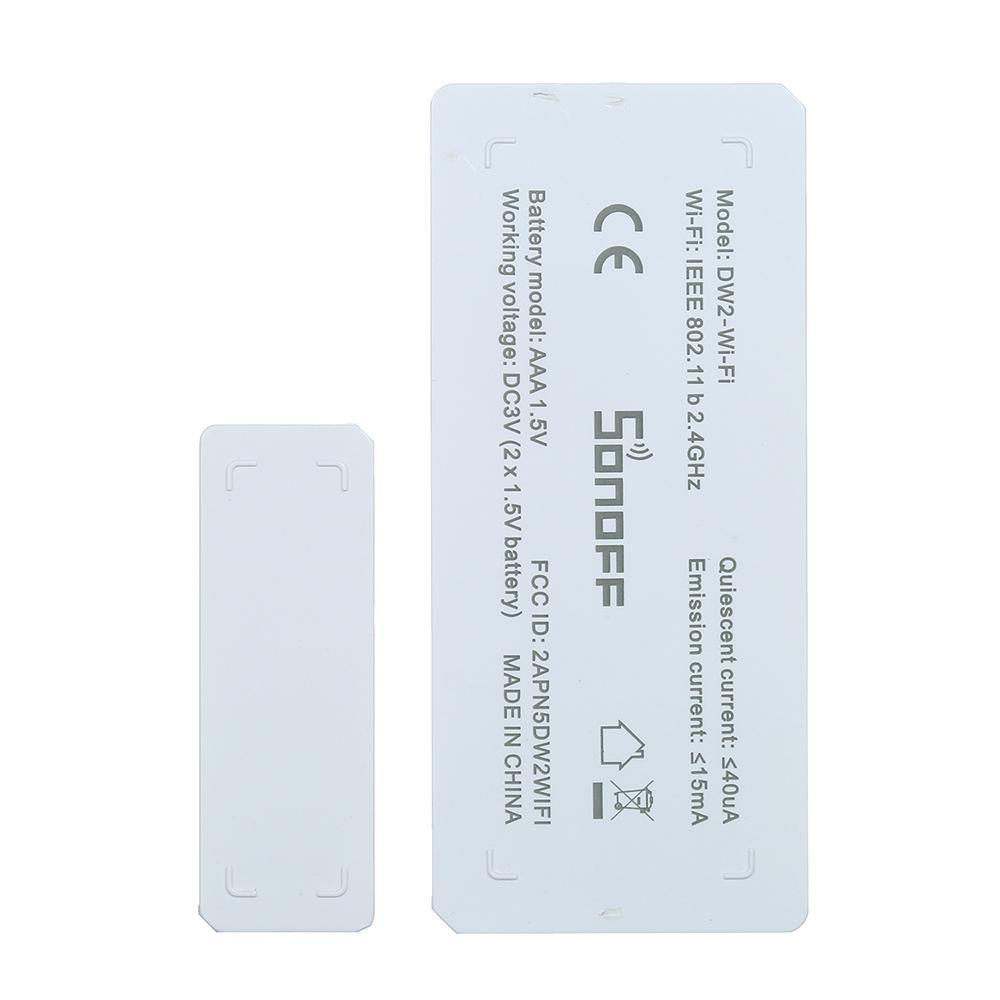 Бездротовий датчик відкриття дверей та вікон Sonoff DW2 Wi-Fi White (3_00709), фото 1