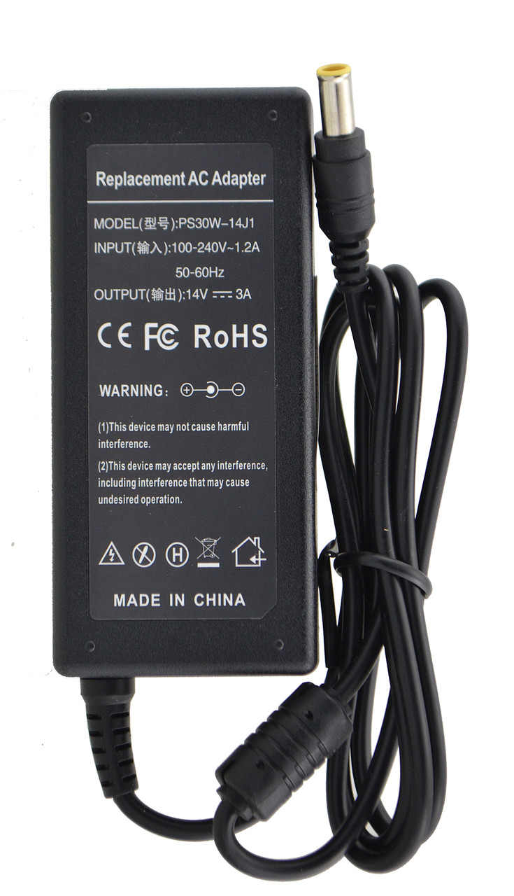Блок живлення RIAS DC3596 для ноутбуків та моніторів Samsung 14V 3A 42W 6.5x4.4 мм з кабелем живлення (3_00723)