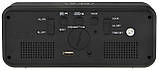 Часы настольные электронные RIAS DT-6508 зеркальные с будильником и термометром Green Light Black (3_00823), фото 2