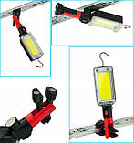 Ліхтар аварійний акумуляторний RIAS ZJ-8859 COB з магнітом та гачком (3_00968), фото 6