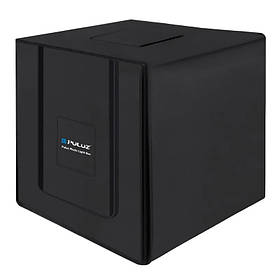 Фотобокс Puluz PU5080EU для предметної зйомки з LED підсвічуванням 80x80x80см + 3 фони Black (3_01013)