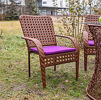 Кресло плетеное из ротанга для террасы, дачи или веранды Классик
