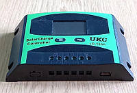 Контролер 20A PWM (ШИМ) UKC LD-520A-U 12/24В LCD дисплей, 1хUSB