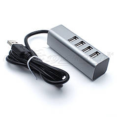 Premium Хаб USB 2.0 4 порти (метал), 0.8 м