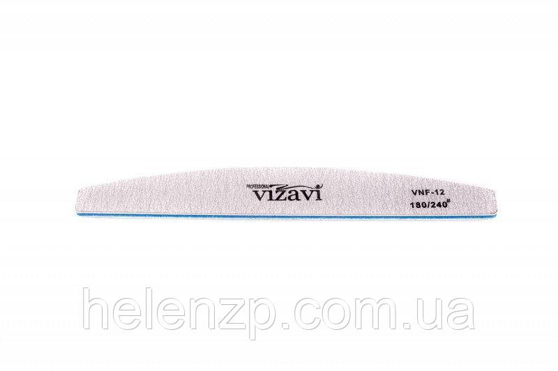 Пилка Vizavi-човник для натуральних нігтів, абразивність 180/240 VNF-12