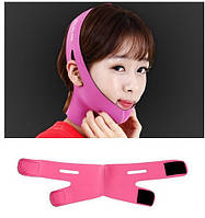 "Gl Slim" - маска - бандаж для корекції овалу обличчя (друге підборіддя, щоки,шия) бежева Рожевий