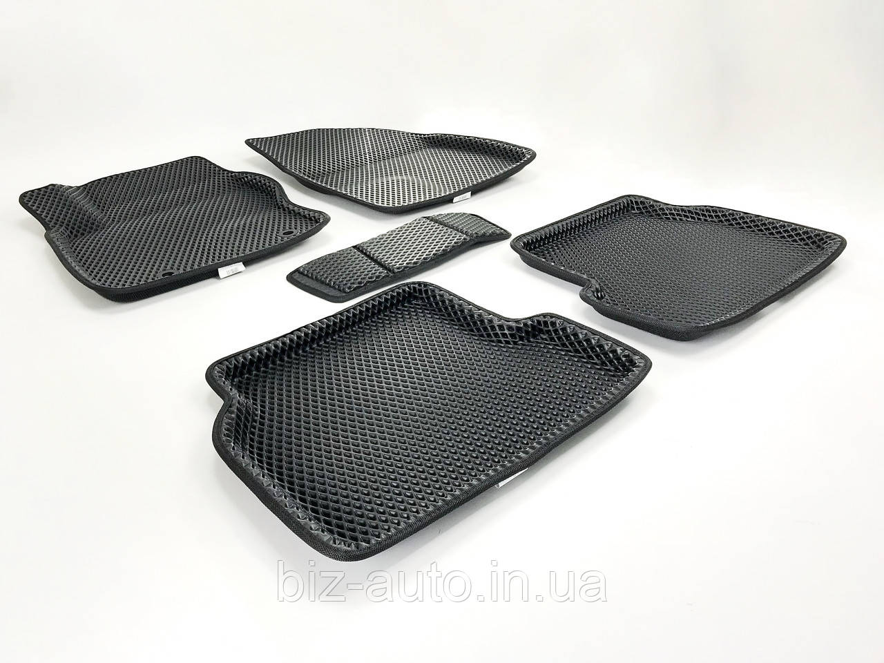 3D єва килимки в салон Ford Focus II (2004-2011) чорні EVA 5шт Seintex (форд фокус)