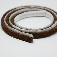 Ущільнювач щітковий самоклеючий SIGMA стрічка з ворсу для розсувних дверей шафи купе для розсувних систем коричневий