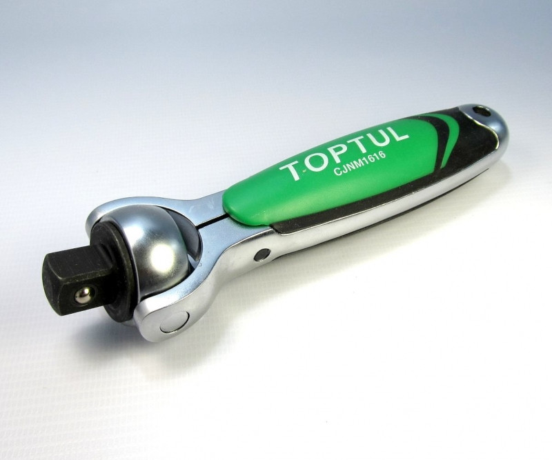 Тріскачка Toptul CJNM1616 1/2" з шарніром (360°) 72 зубця (скорочена)