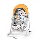 Шезлонг-качалка 5в1 KiderKraft Nola Peony Rose, для новонароджених, з іграшками та капюшоном, фото 10