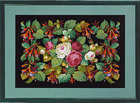 Розы и фуксии Набор для вышивания крестом Permin 70-0414