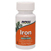 Iron 18 mg Ferrochel(r) NOW (120 вег капсул)