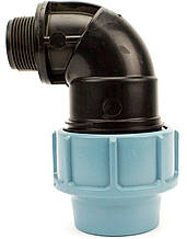 Коліно з зовнішньою різзю КНР SantehPlast 110х4" (110х4")