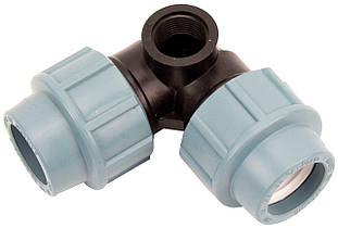 Коліно затискне з бічною різзю КЗБР SantehPlast 25х1/2" (25х1/2")