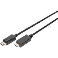 Кабель мультимедийный DisplayPort to HDMI 2.0m UHD 4K, M/M type A Digitus (AK-340303-020-S) - Вища Якість та