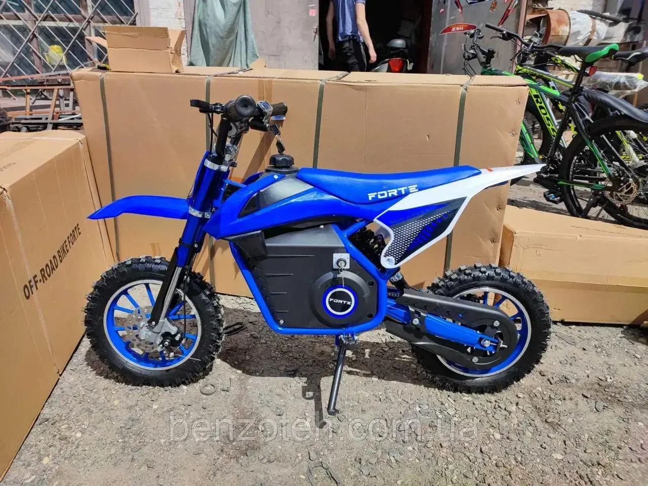 Електромотоцикл FORTE PB 800E (синій)