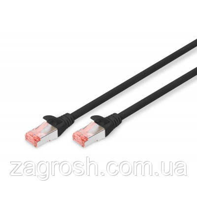 Promo Ціна! Патч-корд 3м, CAT 6 S-FTP, AWG 27/7, LSZH, black Digitus (DK-1644-030/BL) - тільки на ZaGrosh.com.ua, фото 1