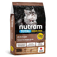 Nutgram T2 Total Grain Free Turkey Chicken Cat (Нутрам Тотал Індейка Курка) корм для котів будь-якого віку 1.13 кг.