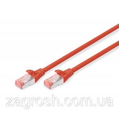 Promo Ціна! Патч-корд 1м, CAT 6 S-FTP, AWG 27/7, LSZH, red Digitus (DK-1644-010/R) - тільки на ZaGrosh.com.ua, фото 1