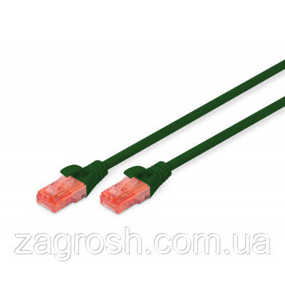 Promo Ціна! Патч-корд 2м, CAT 6 UTP, AWG 26/7, Cu, LSZH, green Digitus (DK-1617-020/G) - тільки на ZaGrosh.com.ua