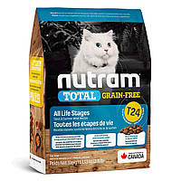 Nutram T24 Total Grain Free Salmon Trout(Нутрам Тотал Лосось Форель) корм беззерновой для котов всех возрастов 5.4 кг.