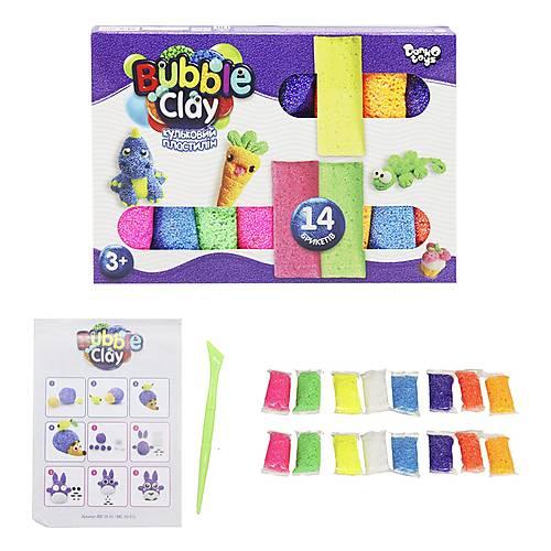 Креативна творчість Bubble Clay BBC-05-01U Danko Toys набір 14 шт. кульковий пластилін ліплення для дітей