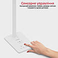 Настільна лампа Promate AuraLight-1 500 lm, 10 W бездротова зарядка, 2.5 W USB White (auralight-1.white), фото 5