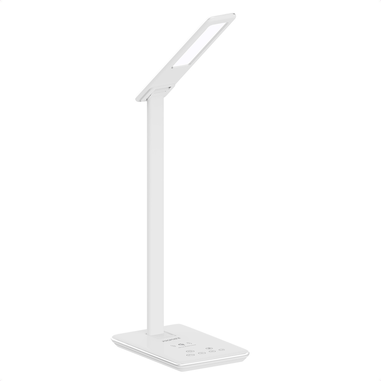 Настільна лампа Promate AuraLight-1 500 lm, 10 W бездротова зарядка, 2.5 W USB White (auralight-1.white)