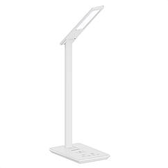 Настільна лампа Promate AuraLight-1 500 lm, 10 W бездротова зарядка, 2.5 W USB White (auralight-1.white)