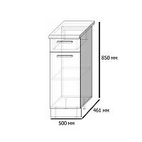 Белый кухонный шкаф напольный Сокме Алина 500 мм без столешницы