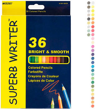 Олівці кольорові Marco Superb Writer 36 кольорів (4100-36CB)