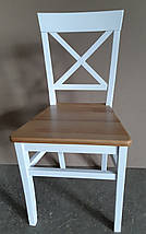 Стілець кухонний дерев'яний зі спинкою обідні стільці з твердим сидінням на кухню для кафе Торіно різні кольори, фото 3