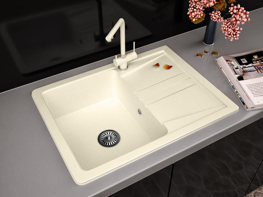 Гранітна мийка ASKANIA Elegant Сompact  RV 01 Бежевий