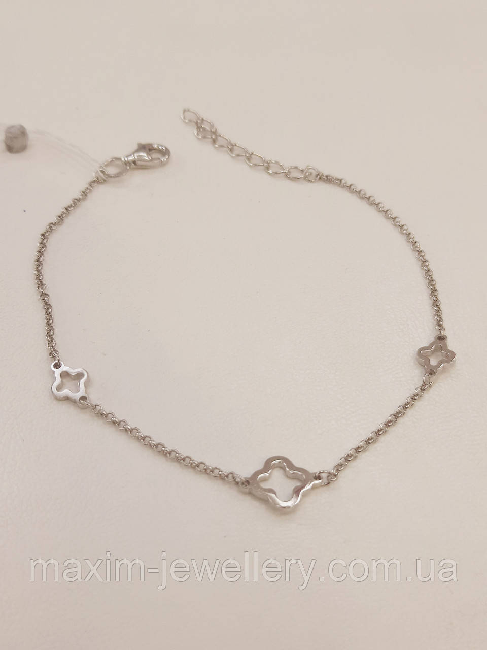 Браслет "Клевер" зі срібла, фото 1