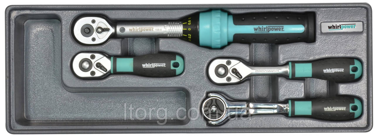 Whirlpower Набір трещіток 1/4" 4од ложемент+динамометричний ключ