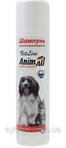 Шампунь антипаразитарный AnimAll VetLine для кошек и собак 250 мл 70043