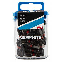 Набор бит Graphite ударных PH2 x 25 мм, 20 шт. (56H531) - Вища Якість та Гарантія!