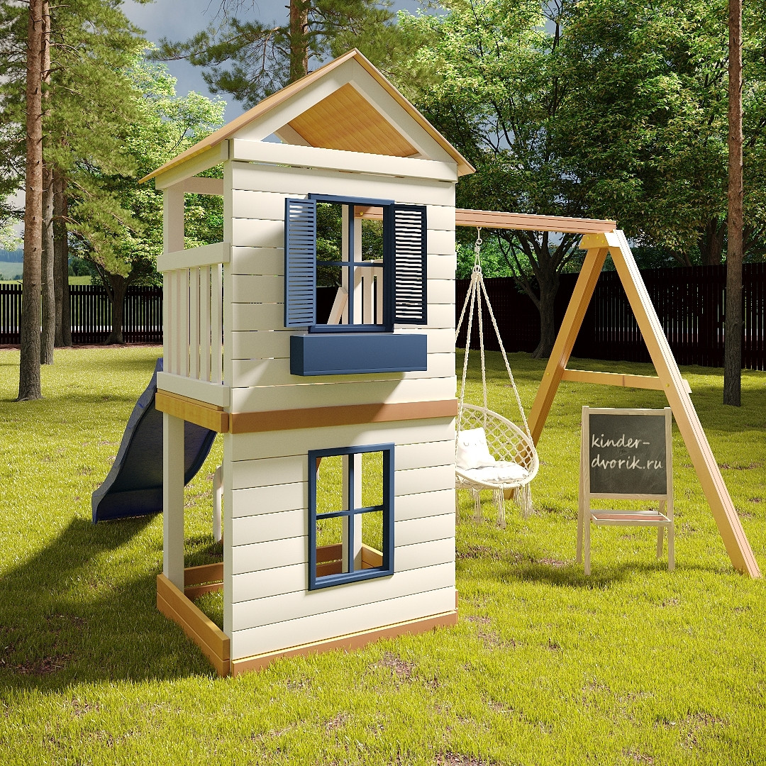 Дитячий майданчик "Ігрова башта з будиночком 1"