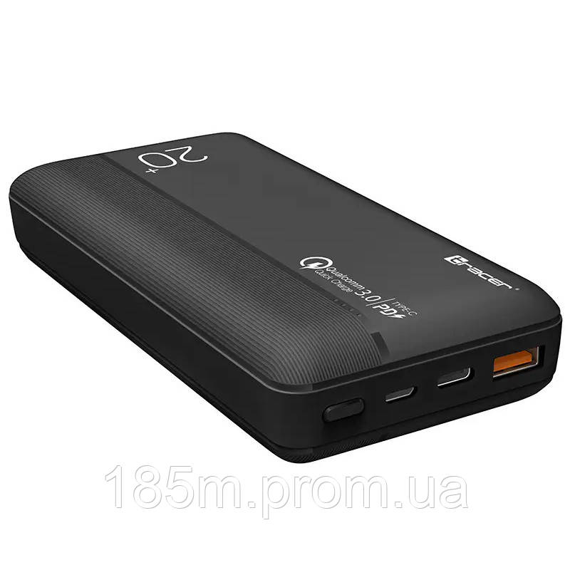 TRACER 20000mAh PD20W QC3,0 black - фото 2 - id-p1622663723