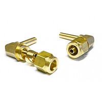 Штуцер фітинг кутовий для кріплення трубки ПВХ д.8мм